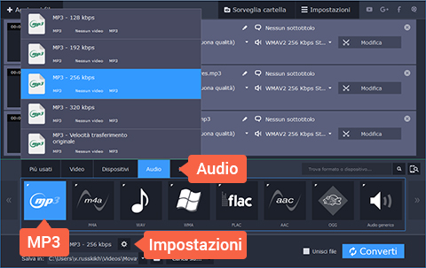 convertire i file WMA in MP3